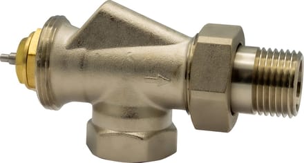 BELRAD haaks omgekeerde radiatorkraan 1/2 MV - Nikkel