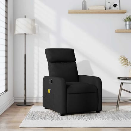 vidaXL - Massagestoel - verstelbaar - stof - zwart