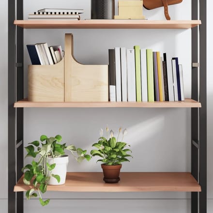 vidaXL - Wandschap - 80x40x2 - cm - behandeld - massief - eikenhout - lichtbruin