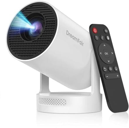 Draagbare Mini-Projector met Wifi en Bluetooth - Ondersteuning 4K en 1080P, Automatische Keystone-Correctie, Ideaal voor Thuisbioscoop
