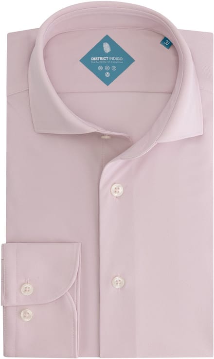 District Indigo Pique Performance Shirt Roze (7.31.025.780 - 089)