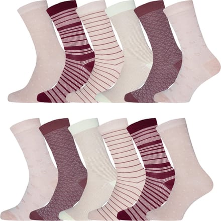 12 Pack - Dames Sokken - 12 Paar - Mix Kleur - Maat 35-38 - Sokken Dames