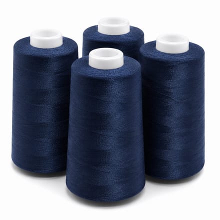 Polyester Overlockgaren – 4 Cones × 2700 m – Totaal 10.800 m – Navy 199
