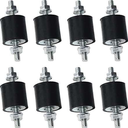 8 Rubber Mounts 25 x 25mm - Trillingsisolatoren voor Schokdemping