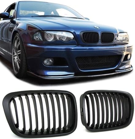 Sportniergrill zwart mat BMW 3 serie E46 98-01