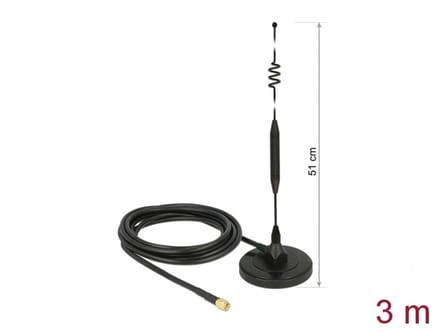 Delock Antenne LTE UMTS GSM SMA plug 6-7dBi