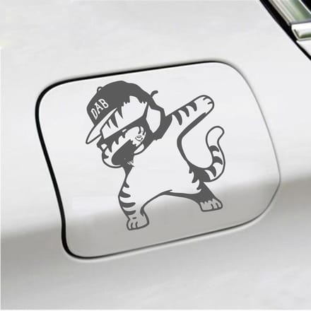 Bumpersticker - Dab - 15 X 14 - Antraciet