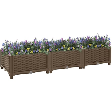vidaXL - Plantenbak - verhoogd - 120x40x23 - cm - polypropyleen