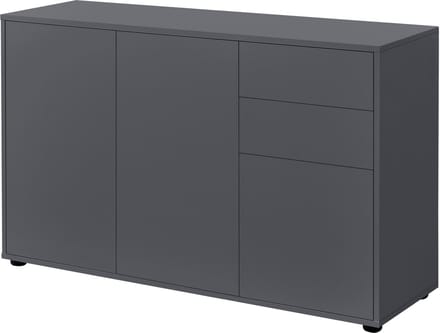 Commode Paarl druk en open 74x117x36 cm donkergrijs mat