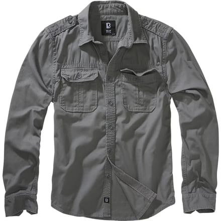 Brandit Vintage Longsleeve Heren Longsleeve - houtskool - L