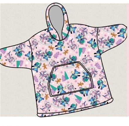 Disney Lilo & Stitch Hoodie Fleece deken, Rainbow - Kind (One Size ) - Polyester