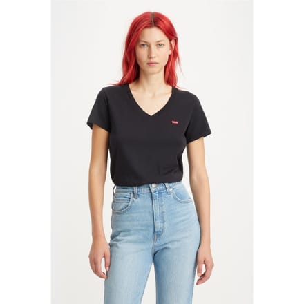 Levi's Perfect V-neck Tee Black Taglia: S | Maglie Sportivi Outlet | Donna | Nero