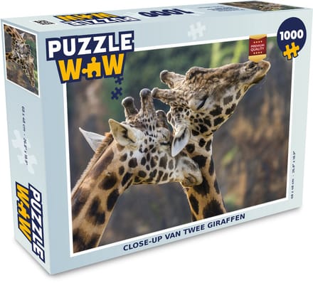 Puzzel Close-up van twee giraffen - Legpuzzel - Puzzel 1000 stukjes volwassenen