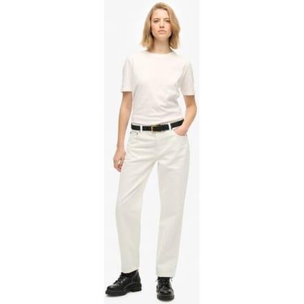 Superdry Organic Cotton Straight Jeans Normale Pasvorm White Grootte: 28/32