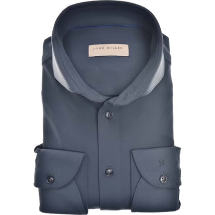 John Miller Tailored Fit Lange Mouw Overhemden Blauw 5140879-180