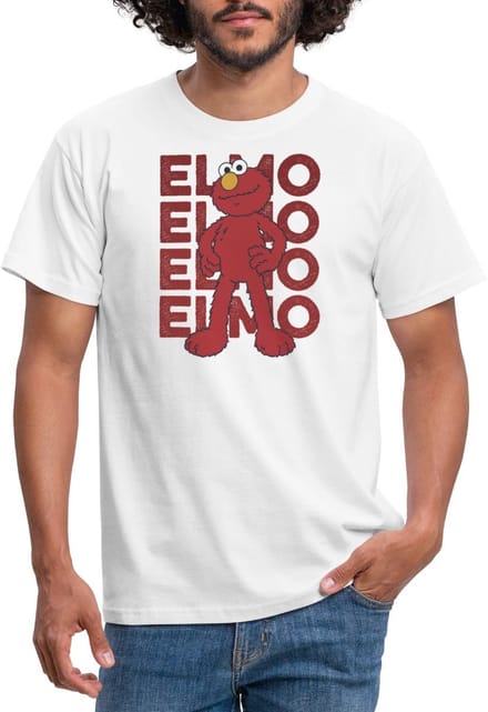 Sesamstraat Elmo Pose T-Shirt Heren
