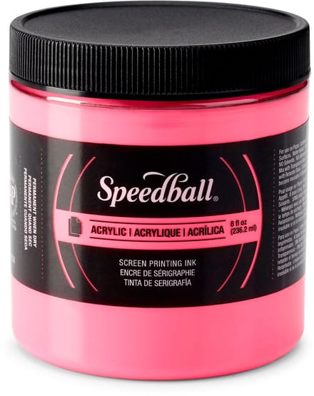 Acrylic ink fluo hot pink screen printing - Speedball