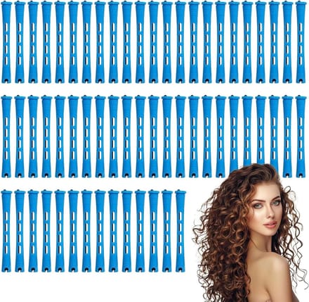Solidchoice - Set van 60 Blauwe Permanente Haarrollers