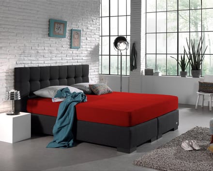 Home Care - Dubbel Jersey - Hoeslaken - 140x200/220 - Rood
