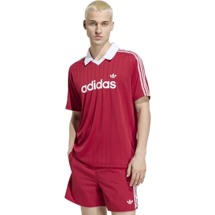Adidas 3 stripes T-shirts Heren - Rood - Maat XS - Poly Jersey