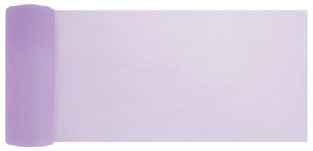 Smalle tule rol tafelloper in lavendel 15cm x 9m