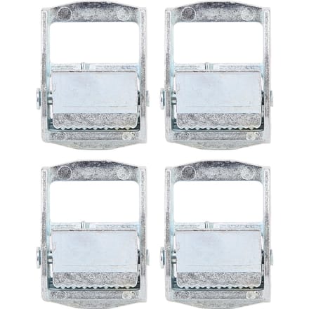 4 Stuks Gesp van Zinklegering voor Zware Sjorbanden Vrachtriem Vaste Spanner Ratelgesp(25 mm ) white
