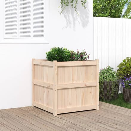 vidaXL - Plantenbak - 70x70x70 - cm - massief - grenenhout