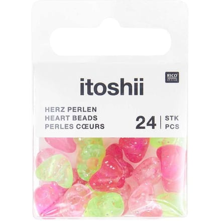 itoshii Kralen set "Glitter harten"