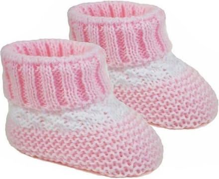 Soft Touch Babyslofjes Streep Acryl Roze 0-3 Maanden