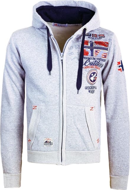Geographical Norway Vest Capuchon Grijs Gotham - S