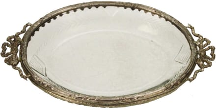 Schaaltje glas met strik 18x2x11,5cm