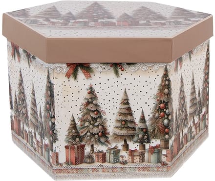 Clayre & Eef Kerstbal Set van 14 Overig 8x8x8 cm Wit Kunststof Kerstballen