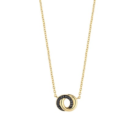 TI SENTO Dames Ketting - 925 zilver - Blauw - Maat 42 - 3915BY