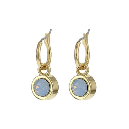 BIBA 80313 Oorhangers goud Air Blue Opaal
