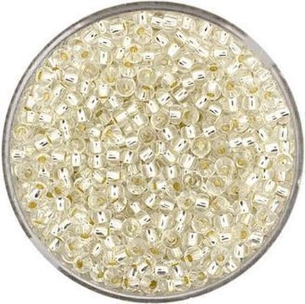 9271-4 Rocailles kristal zilveren kern 2.6mm