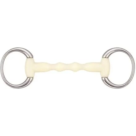 Olijfbit voor rechte paarden Soyo Happy mouth "mullen" round ring