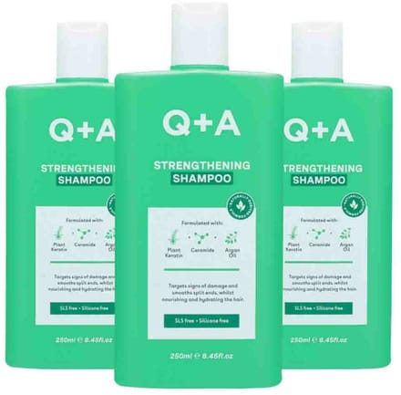 Q+A - Strengthening Shampoo - 3 x 250 ml - Voordeelverpakking