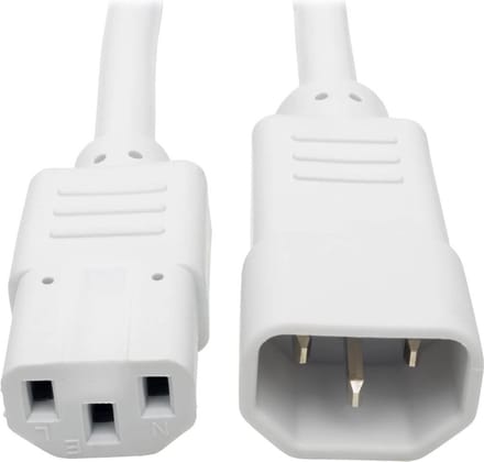 Tripp Lite P005-006-AWH electriciteitssnoer Wit 1,8 m C14 stekker C13 stekker