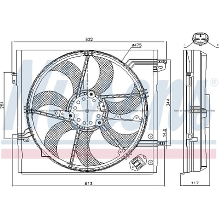 Koelventilatorwiel, motorkoeling NISSENS 85946