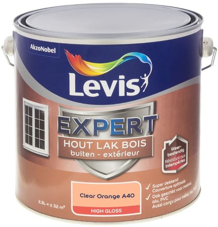 Levis - Expert Hout Lak Buiten High Gloss Mix - Clear Orange A40 - Mengverf - 2,5 L