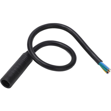 Câble d'extension de conversion pour moteur de vélo électrique 9 broches 32 cm Fil de conversion avec connecteur femelle étanche black