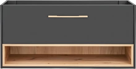 Vente-unique Zwevend wastafelmeubel - Antraciet - 120 cm - YANGRA