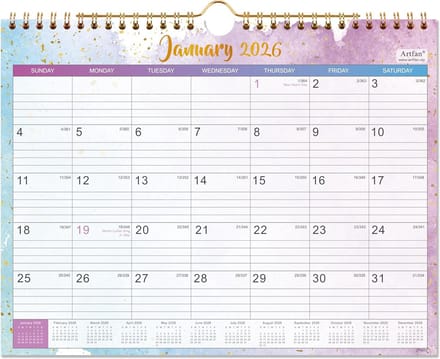 Wandkalender 2024-2025 Juli tot December 18 Maanden 29x22 cm