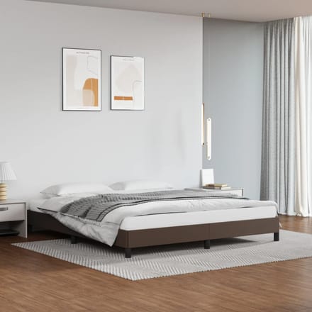 vidaXL - Bedframe - kunstleer - bruin - 180x200 - cm