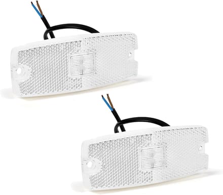 LED Marker Lichten - Positie Lampen - Voertuig Verlichting - Waterdicht ECE Goedgekeurd - 110mm Lengte - Wit