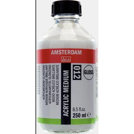 Acrylmedium Glans (012) - Glans Acrylmedium - Hoogglans Vernis - Acrylverf Bindmiddel - Transparante Glans - Voor Gieten, Schilderen & Mixed Media - Waterbasis - 250 ml