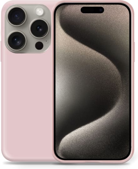 Hoesje geschikt voor iPhone 15 Pro Max - Liquid Back Case Cover Rose