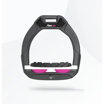 Veiligheidsbeugels voor paardrijden Ingelijkte Grip Antraciet/Wit/Roze kind Flex-On Safe-On