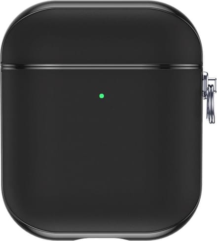 Valenta - AirPods Hoesje - Leer Snap - Gen 1 - Gen 2 - Zwart