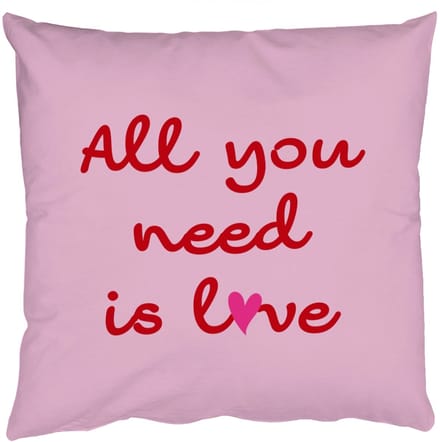 Sierkussens - Kussentjes Woonkamer - 45x45 cm - Tekst - Roze - Love - Hart